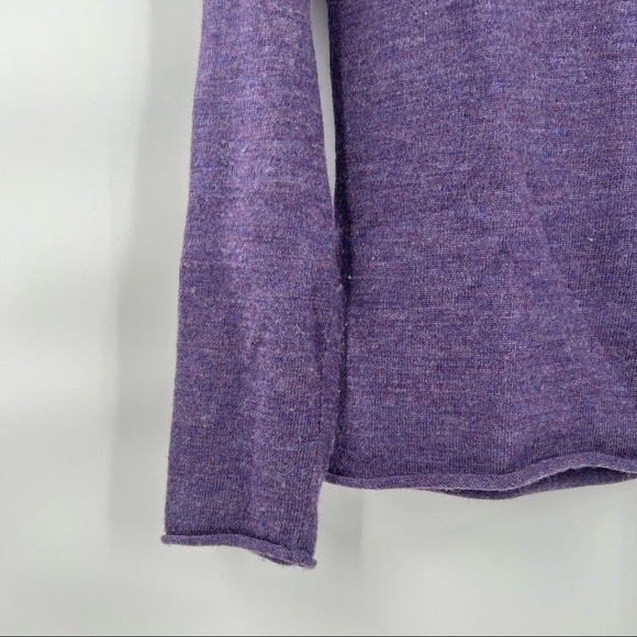 David Brooks 100% Italian Merino Wool Pullover Sweater Knitted Crewneck Purple S - Picture 3 of 9